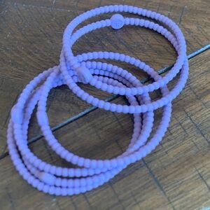 6 Purple silicone Bracelets